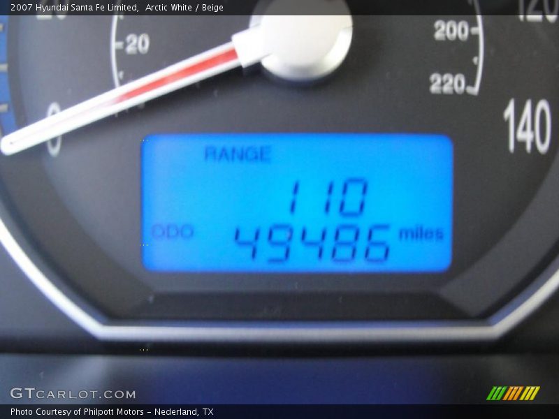 Arctic White / Beige 2007 Hyundai Santa Fe Limited