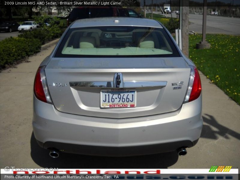 Brilliant Silver Metallic / Light Camel 2009 Lincoln MKS AWD Sedan