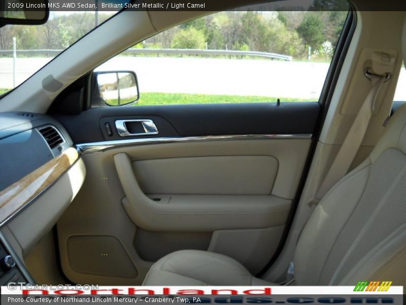 Brilliant Silver Metallic / Light Camel 2009 Lincoln MKS AWD Sedan