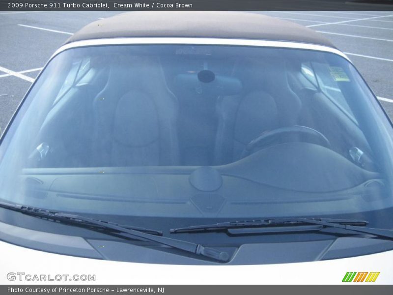 Cream White / Cocoa Brown 2009 Porsche 911 Turbo Cabriolet