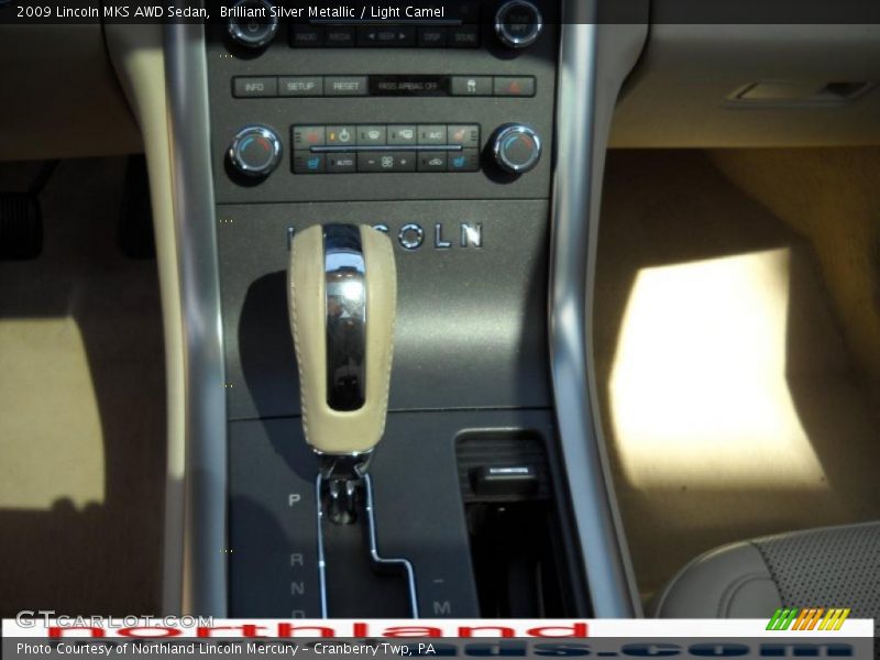 Brilliant Silver Metallic / Light Camel 2009 Lincoln MKS AWD Sedan