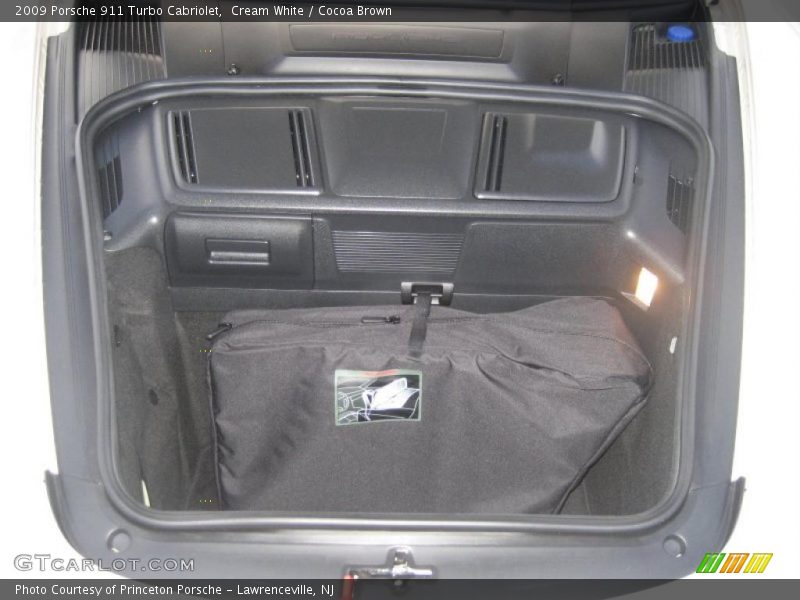 Cream White / Cocoa Brown 2009 Porsche 911 Turbo Cabriolet