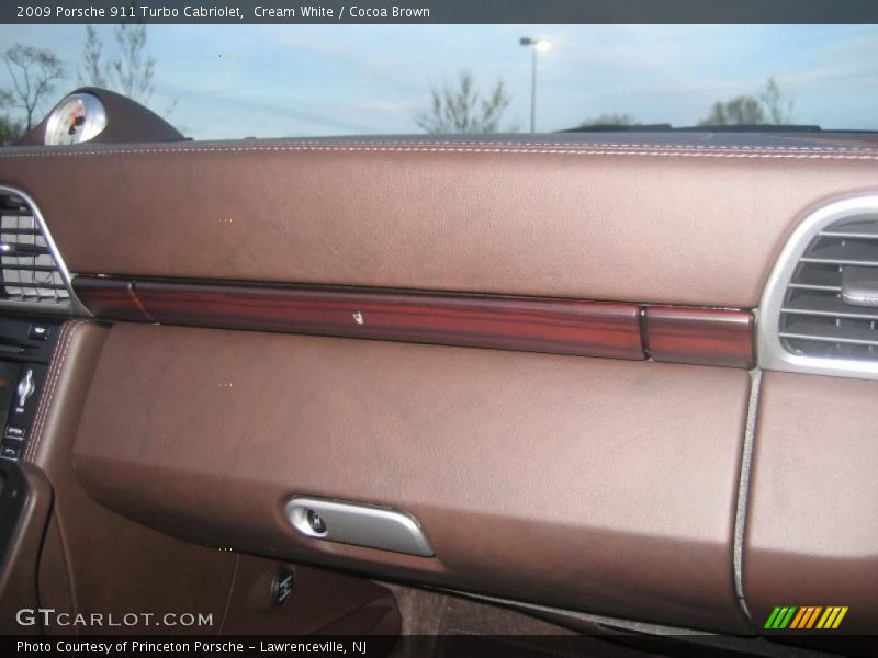 Cream White / Cocoa Brown 2009 Porsche 911 Turbo Cabriolet