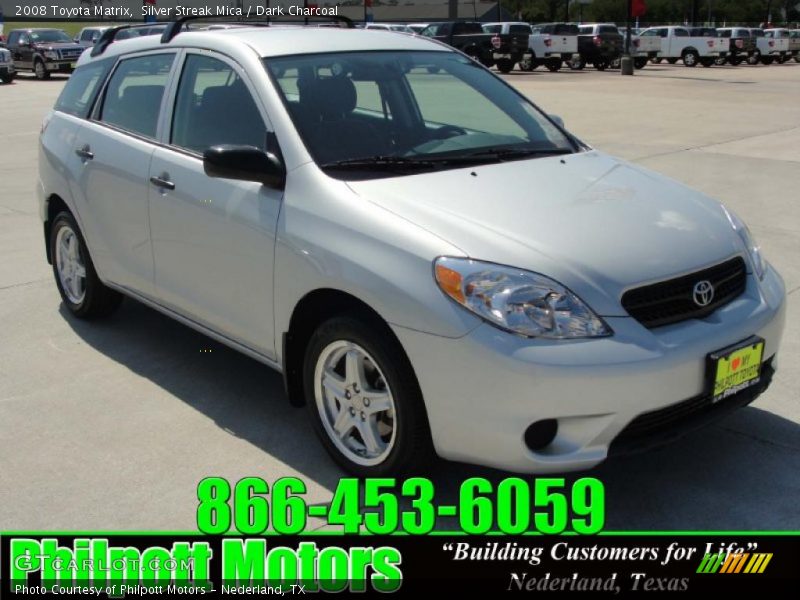 Silver Streak Mica / Dark Charcoal 2008 Toyota Matrix