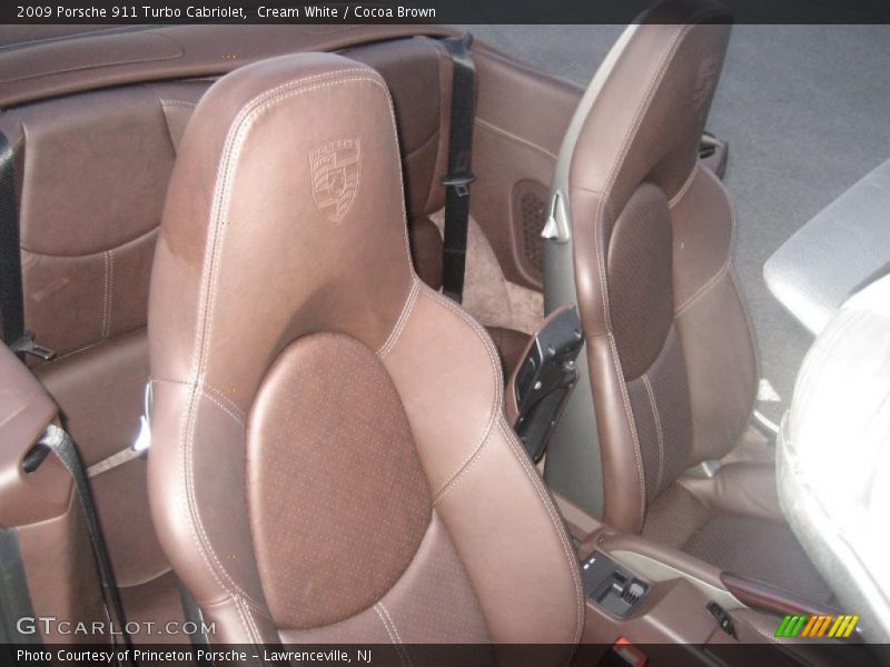 Cream White / Cocoa Brown 2009 Porsche 911 Turbo Cabriolet