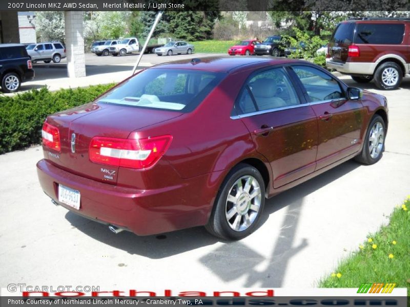 Merlot Metallic / Light Stone 2007 Lincoln MKZ AWD Sedan