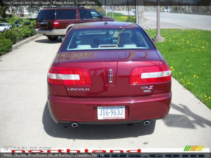 Merlot Metallic / Light Stone 2007 Lincoln MKZ AWD Sedan