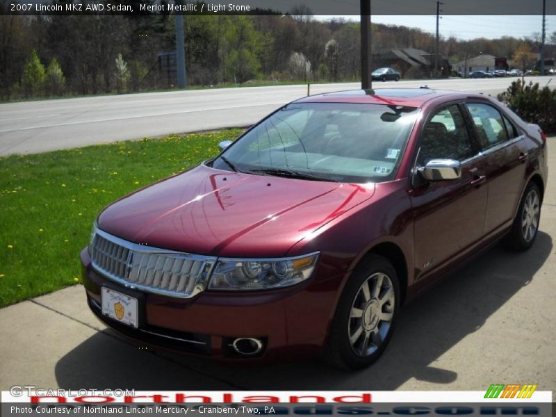 Merlot Metallic / Light Stone 2007 Lincoln MKZ AWD Sedan