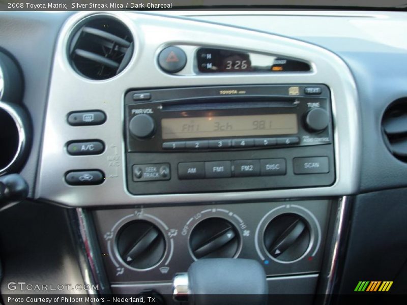 Silver Streak Mica / Dark Charcoal 2008 Toyota Matrix