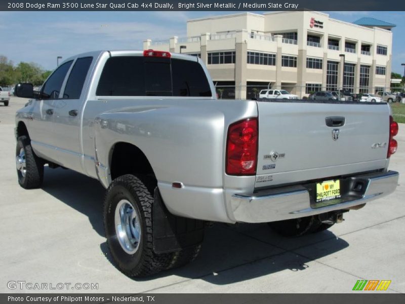 Bright Silver Metallic / Medium Slate Gray 2008 Dodge Ram 3500 Lone Star Quad Cab 4x4 Dually