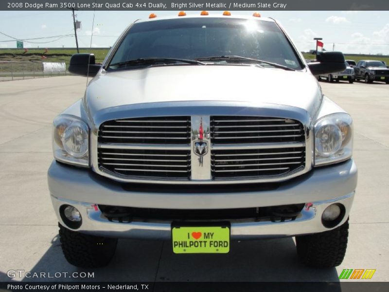 Bright Silver Metallic / Medium Slate Gray 2008 Dodge Ram 3500 Lone Star Quad Cab 4x4 Dually