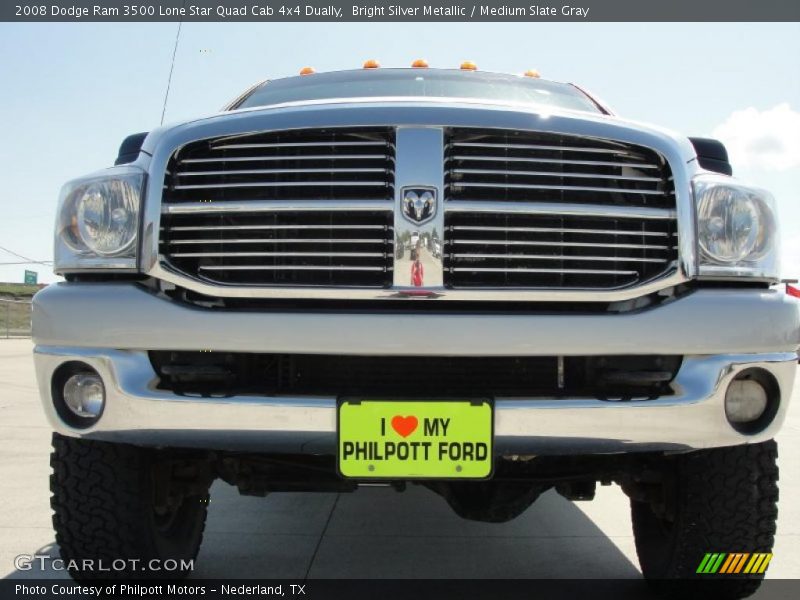Bright Silver Metallic / Medium Slate Gray 2008 Dodge Ram 3500 Lone Star Quad Cab 4x4 Dually