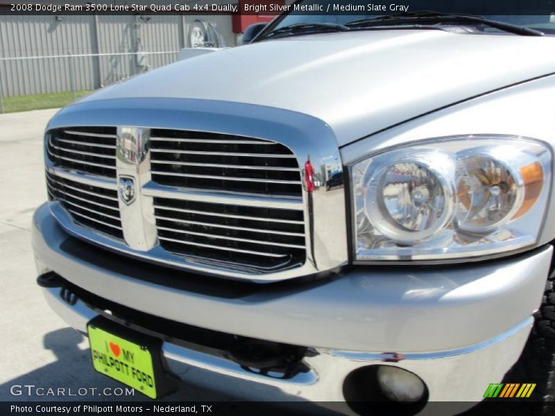 Bright Silver Metallic / Medium Slate Gray 2008 Dodge Ram 3500 Lone Star Quad Cab 4x4 Dually