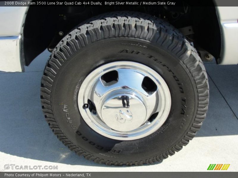 Bright Silver Metallic / Medium Slate Gray 2008 Dodge Ram 3500 Lone Star Quad Cab 4x4 Dually
