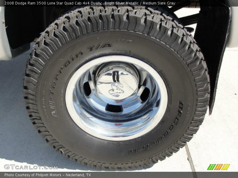 Bright Silver Metallic / Medium Slate Gray 2008 Dodge Ram 3500 Lone Star Quad Cab 4x4 Dually