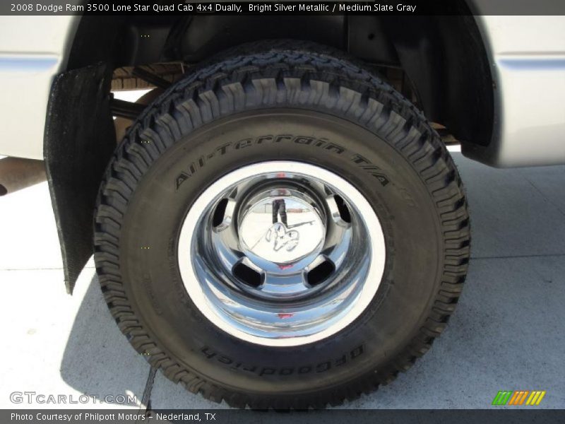 Bright Silver Metallic / Medium Slate Gray 2008 Dodge Ram 3500 Lone Star Quad Cab 4x4 Dually