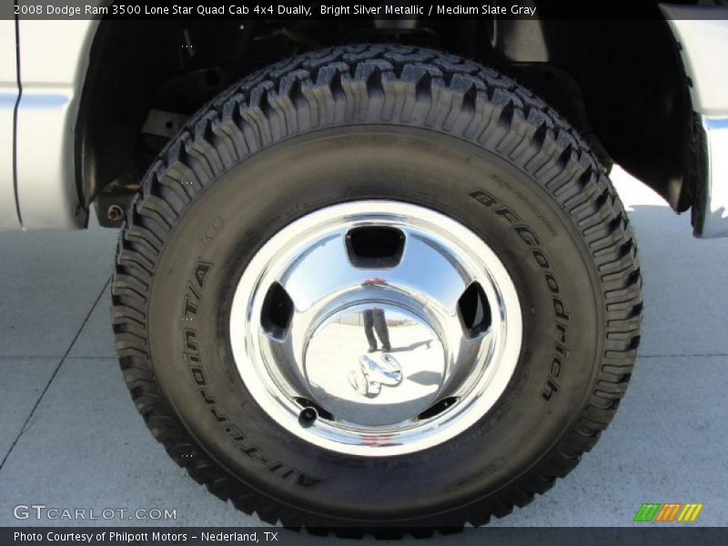 Bright Silver Metallic / Medium Slate Gray 2008 Dodge Ram 3500 Lone Star Quad Cab 4x4 Dually