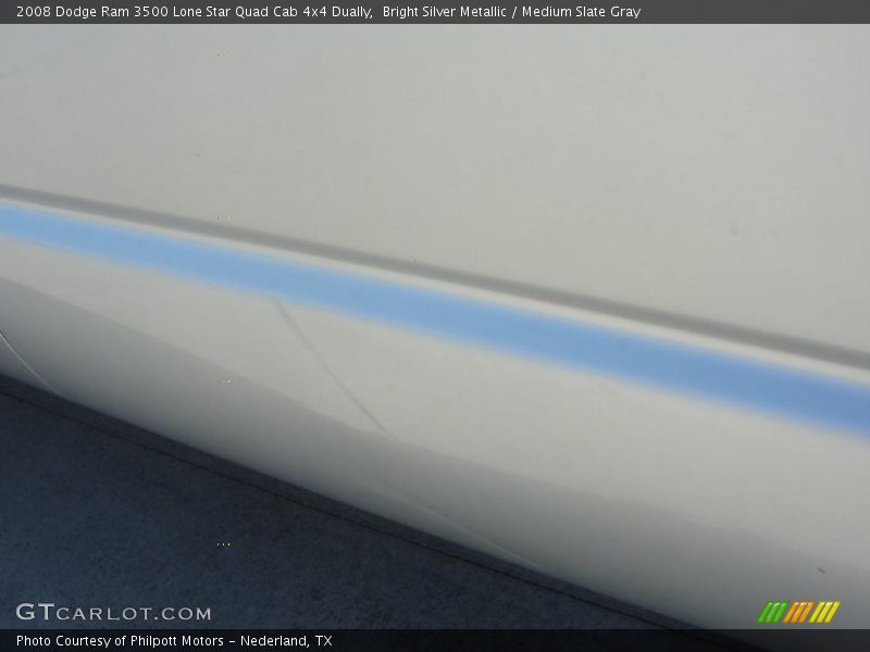 Bright Silver Metallic / Medium Slate Gray 2008 Dodge Ram 3500 Lone Star Quad Cab 4x4 Dually