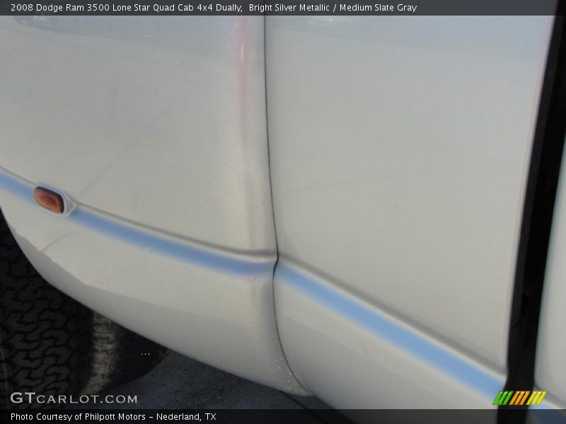 Bright Silver Metallic / Medium Slate Gray 2008 Dodge Ram 3500 Lone Star Quad Cab 4x4 Dually