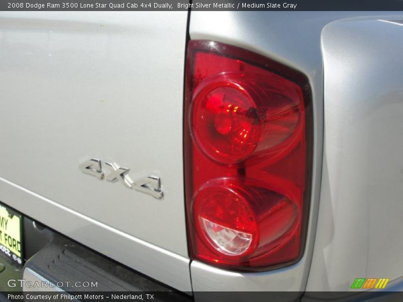 Bright Silver Metallic / Medium Slate Gray 2008 Dodge Ram 3500 Lone Star Quad Cab 4x4 Dually