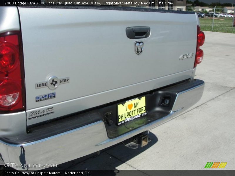Bright Silver Metallic / Medium Slate Gray 2008 Dodge Ram 3500 Lone Star Quad Cab 4x4 Dually