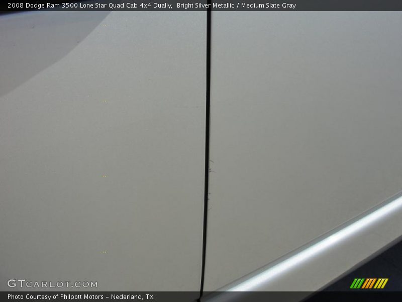 Bright Silver Metallic / Medium Slate Gray 2008 Dodge Ram 3500 Lone Star Quad Cab 4x4 Dually