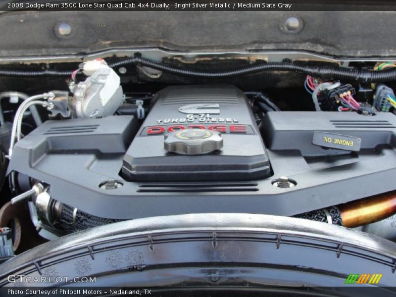Bright Silver Metallic / Medium Slate Gray 2008 Dodge Ram 3500 Lone Star Quad Cab 4x4 Dually