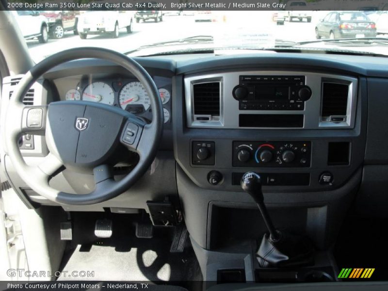 Bright Silver Metallic / Medium Slate Gray 2008 Dodge Ram 3500 Lone Star Quad Cab 4x4 Dually