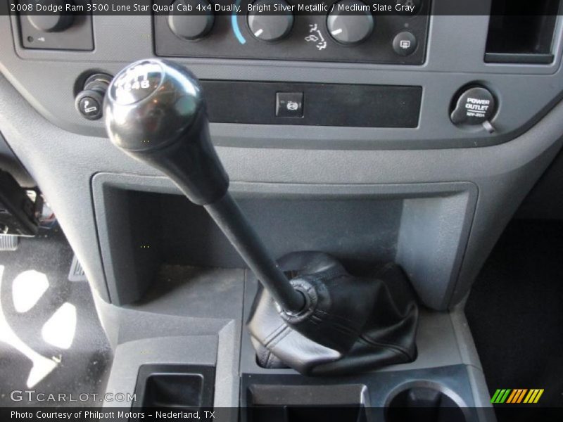 Bright Silver Metallic / Medium Slate Gray 2008 Dodge Ram 3500 Lone Star Quad Cab 4x4 Dually