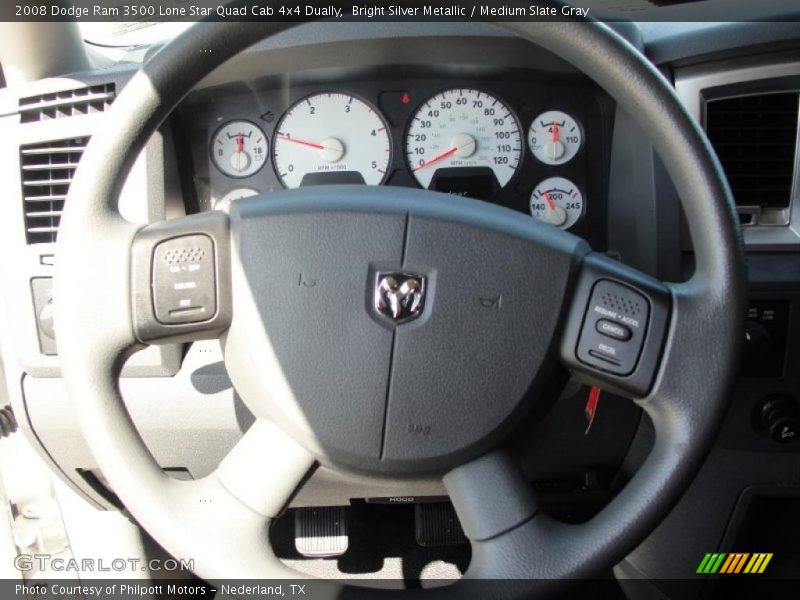 Bright Silver Metallic / Medium Slate Gray 2008 Dodge Ram 3500 Lone Star Quad Cab 4x4 Dually
