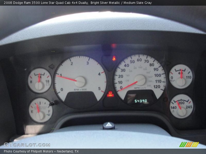 Bright Silver Metallic / Medium Slate Gray 2008 Dodge Ram 3500 Lone Star Quad Cab 4x4 Dually