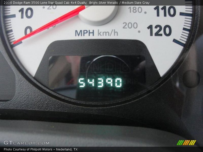 Bright Silver Metallic / Medium Slate Gray 2008 Dodge Ram 3500 Lone Star Quad Cab 4x4 Dually