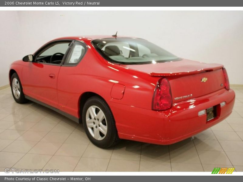 Victory Red / Neutral 2006 Chevrolet Monte Carlo LS