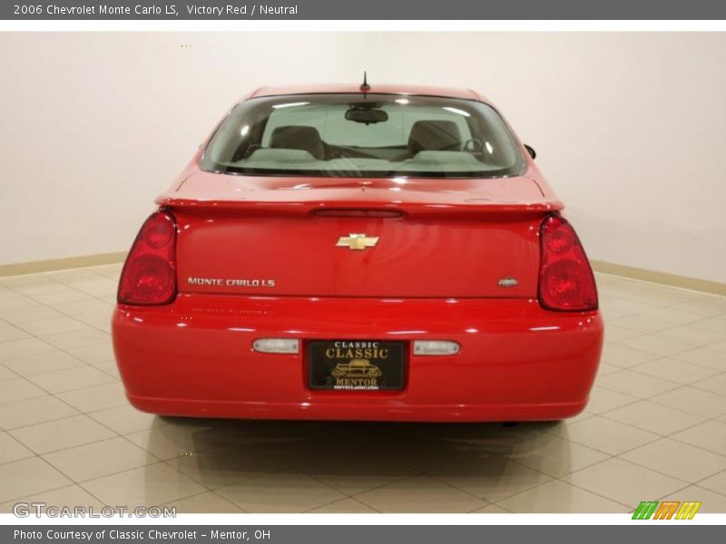Victory Red / Neutral 2006 Chevrolet Monte Carlo LS