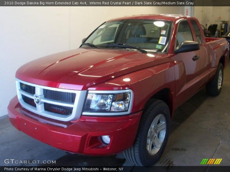 Inferno Red Crystal Pearl / Dark Slate Gray/Medium Slate Gray 2010 Dodge Dakota Big Horn Extended Cab 4x4