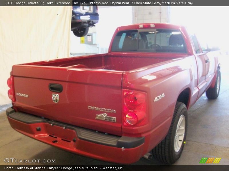Inferno Red Crystal Pearl / Dark Slate Gray/Medium Slate Gray 2010 Dodge Dakota Big Horn Extended Cab 4x4