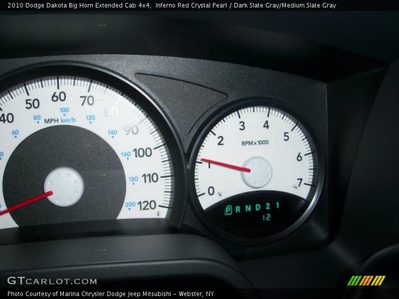 Inferno Red Crystal Pearl / Dark Slate Gray/Medium Slate Gray 2010 Dodge Dakota Big Horn Extended Cab 4x4