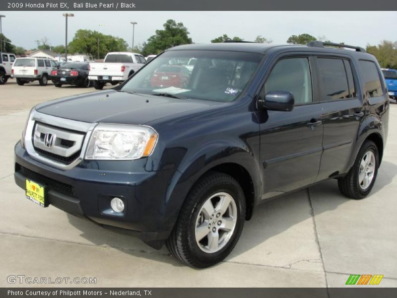 Bali Blue Pearl / Black 2009 Honda Pilot EX