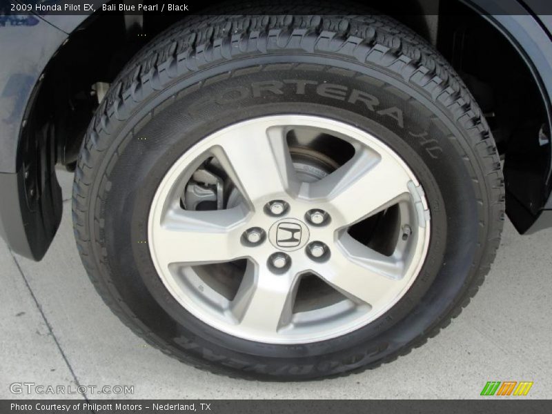 Bali Blue Pearl / Black 2009 Honda Pilot EX