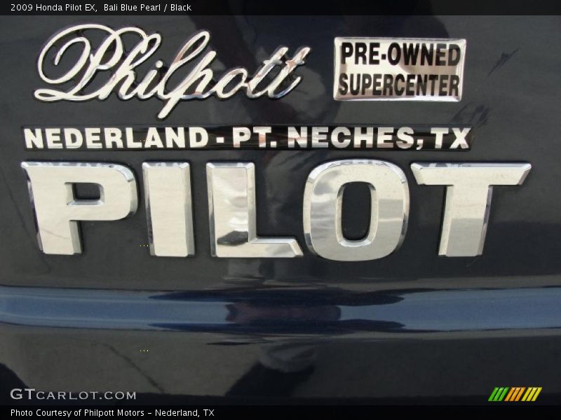 Bali Blue Pearl / Black 2009 Honda Pilot EX