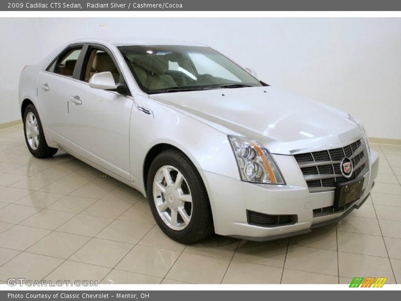 Radiant Silver / Cashmere/Cocoa 2009 Cadillac CTS Sedan