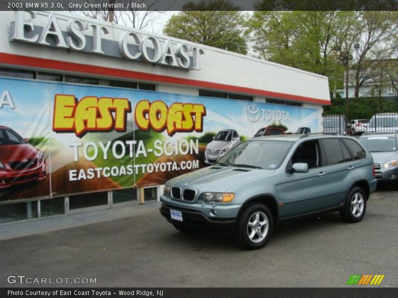 Grey Green Metallic / Black 2003 BMW X5 3.0i