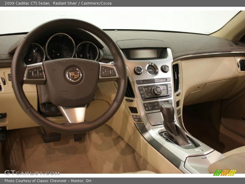 Radiant Silver / Cashmere/Cocoa 2009 Cadillac CTS Sedan