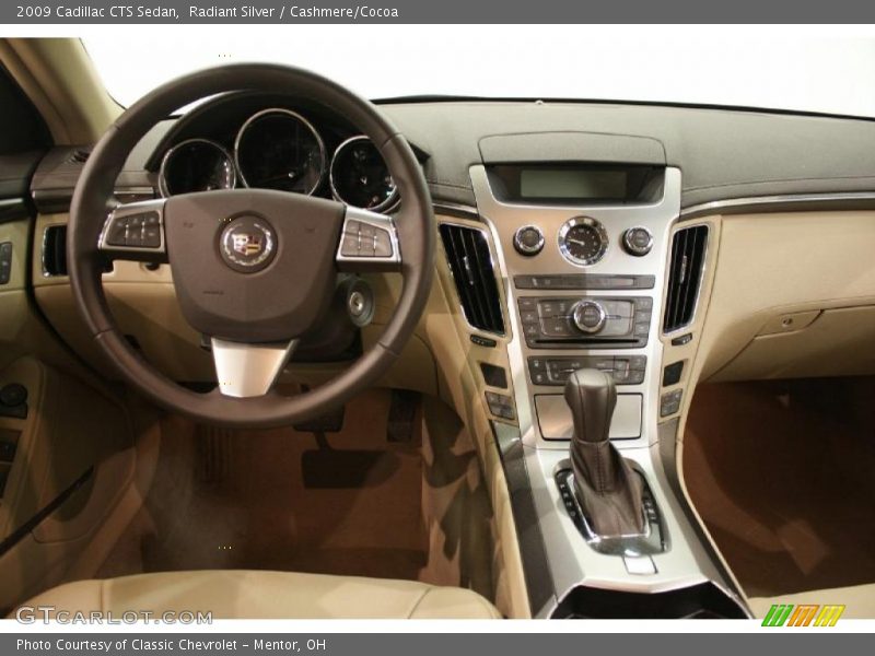 Radiant Silver / Cashmere/Cocoa 2009 Cadillac CTS Sedan