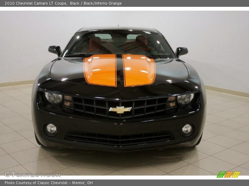 Black / Black/Inferno Orange 2010 Chevrolet Camaro LT Coupe