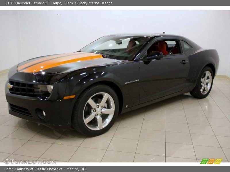 Black / Black/Inferno Orange 2010 Chevrolet Camaro LT Coupe