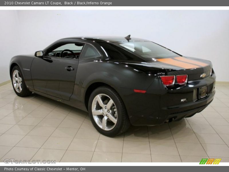 Black / Black/Inferno Orange 2010 Chevrolet Camaro LT Coupe