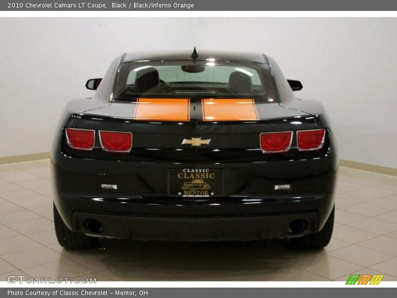Black / Black/Inferno Orange 2010 Chevrolet Camaro LT Coupe