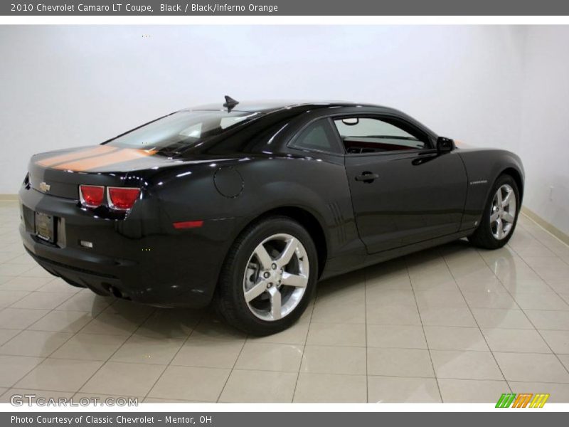 Black / Black/Inferno Orange 2010 Chevrolet Camaro LT Coupe