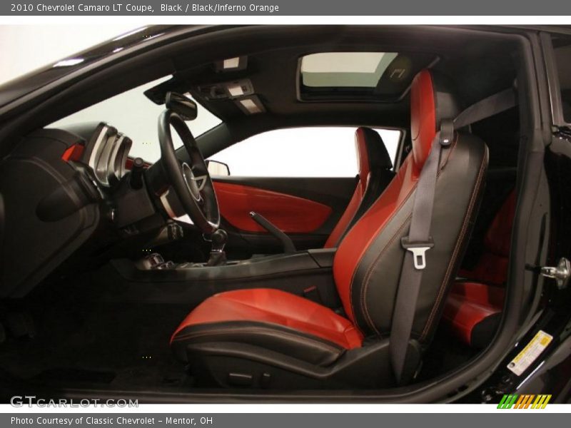 Black / Black/Inferno Orange 2010 Chevrolet Camaro LT Coupe
